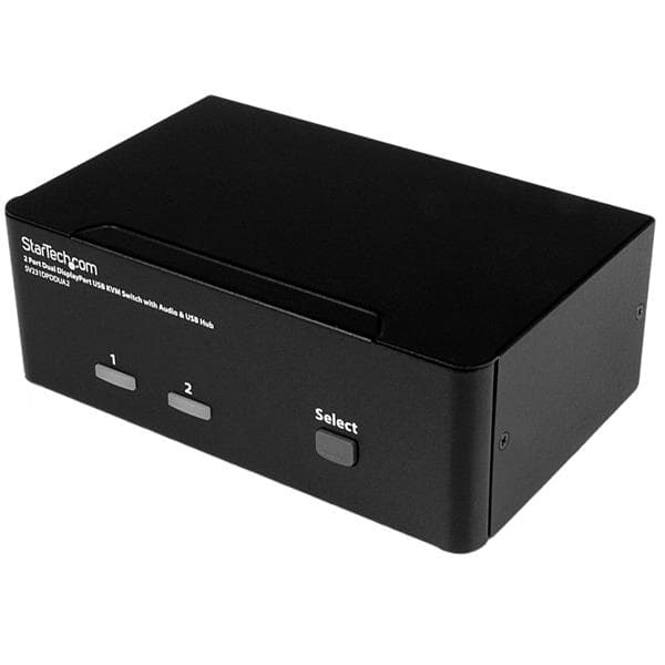 STARTECH STARTECH.COM 2 PORT DISPLAYPORT DUAL-MONITOR KVM SWITCH - 4K 60HZ 2 YR SV231DPDDUA2