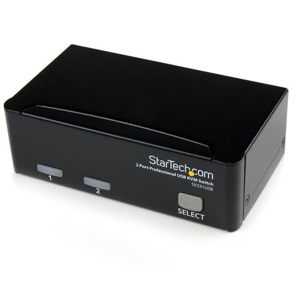 STARTECH STARTECH.COM 2 PORT USB VGA KVM SWITCH W/ CABLES - PROFESSIONAL DESKTOP KVM 3 YR SV231USB