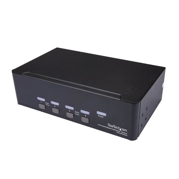 STARTECH STARTECH.COM 4 PORT DUAL DISPLAYPORT KVM SWITCH - DP KVM SWITCH - 4K (60HZ) 2 YR SV431DPDDUA2