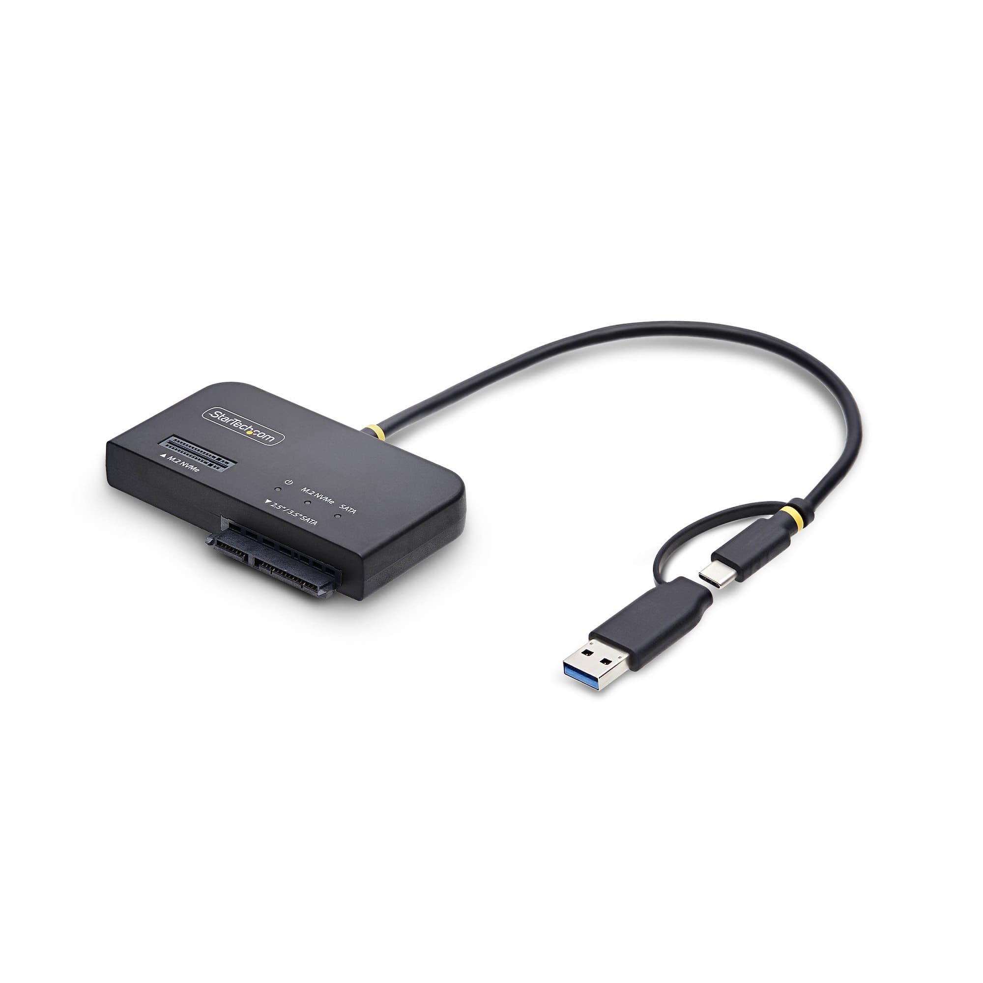 STARTECH STARTECH.COM USB-C/USB-A TO M.2 NVME AND 2.5IN/3.5IN SATA ADAPTER, 10GBPS, 2 YR USB31CSAT3M2E