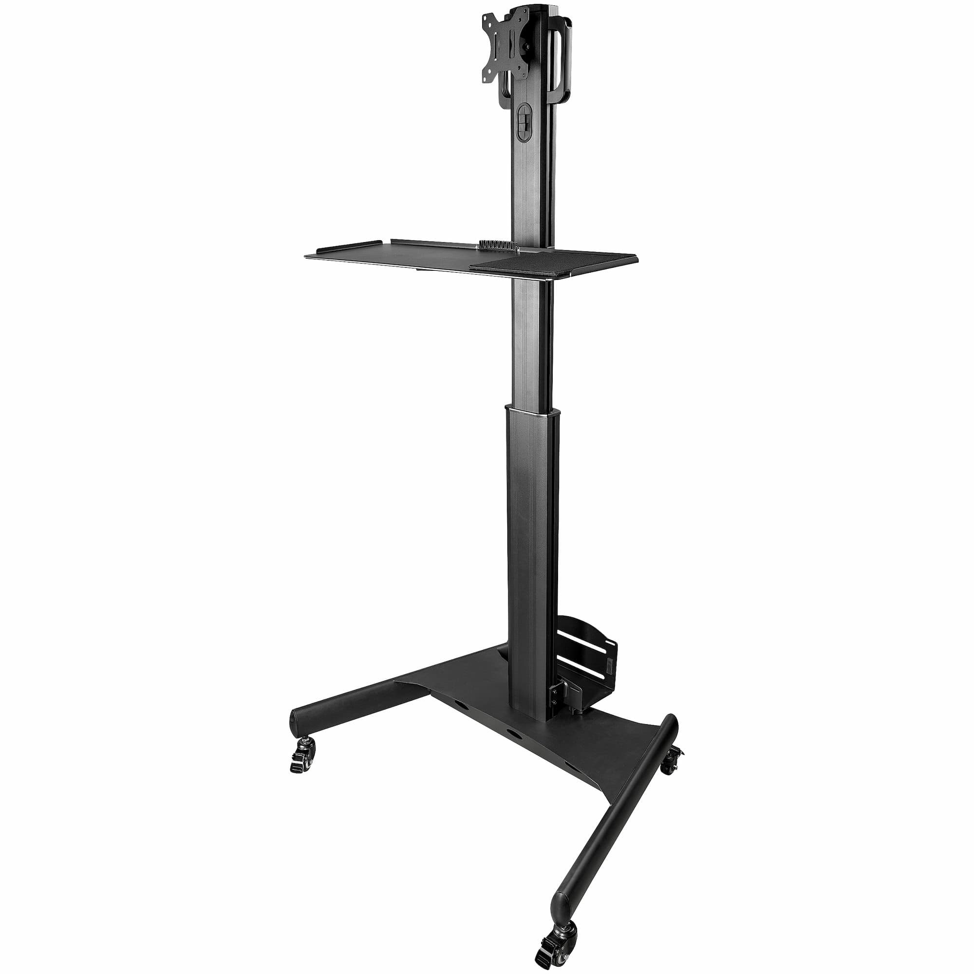 STARTECH STARTECH.COM MOBILE WORKSTATION CART WITH MONITOR MOUNT AND CPU HOLDER, 2 YR WKSTNCART