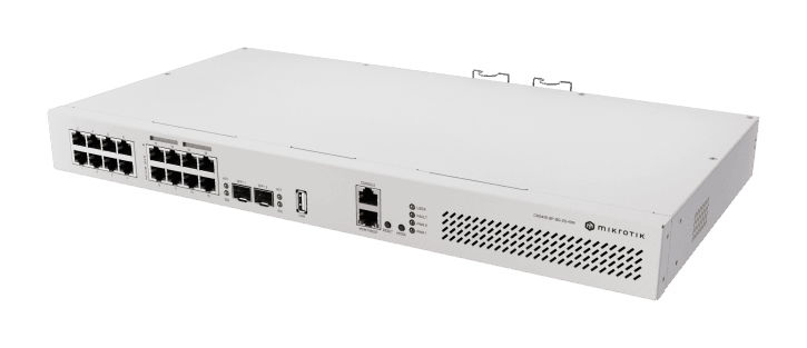 MikroTik MikroTik CRS418-8P-8G-2S+RM 16-Port Gigabit Switch with 8 PoE Out and 10G SFP+ Ports CRS418-8P-8G-2S+RM
