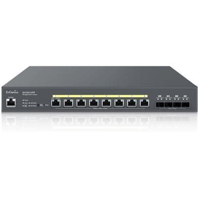 EnGenius EnGenius ECS2512FP Cloud Managed 802.3bt/at/af 240W 8 Port PoE 2.5Gbps Network Switch ECS2512FP