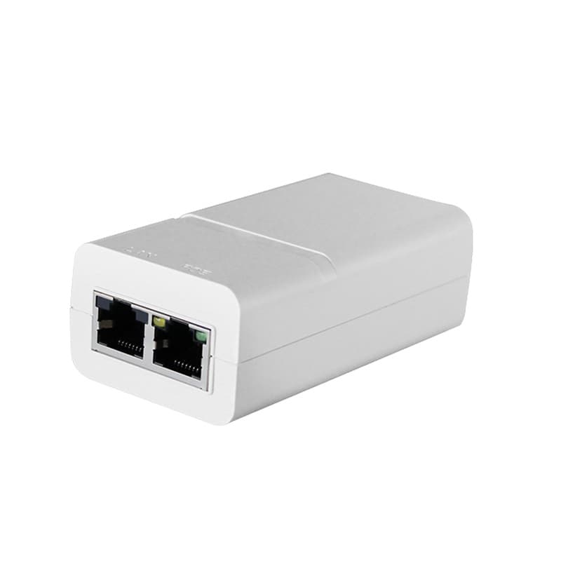 Procet PoE Systems Procet 48V DC 15.4 Watt Gigabit 802.3af PoE White Midspan Injector EN15GF
