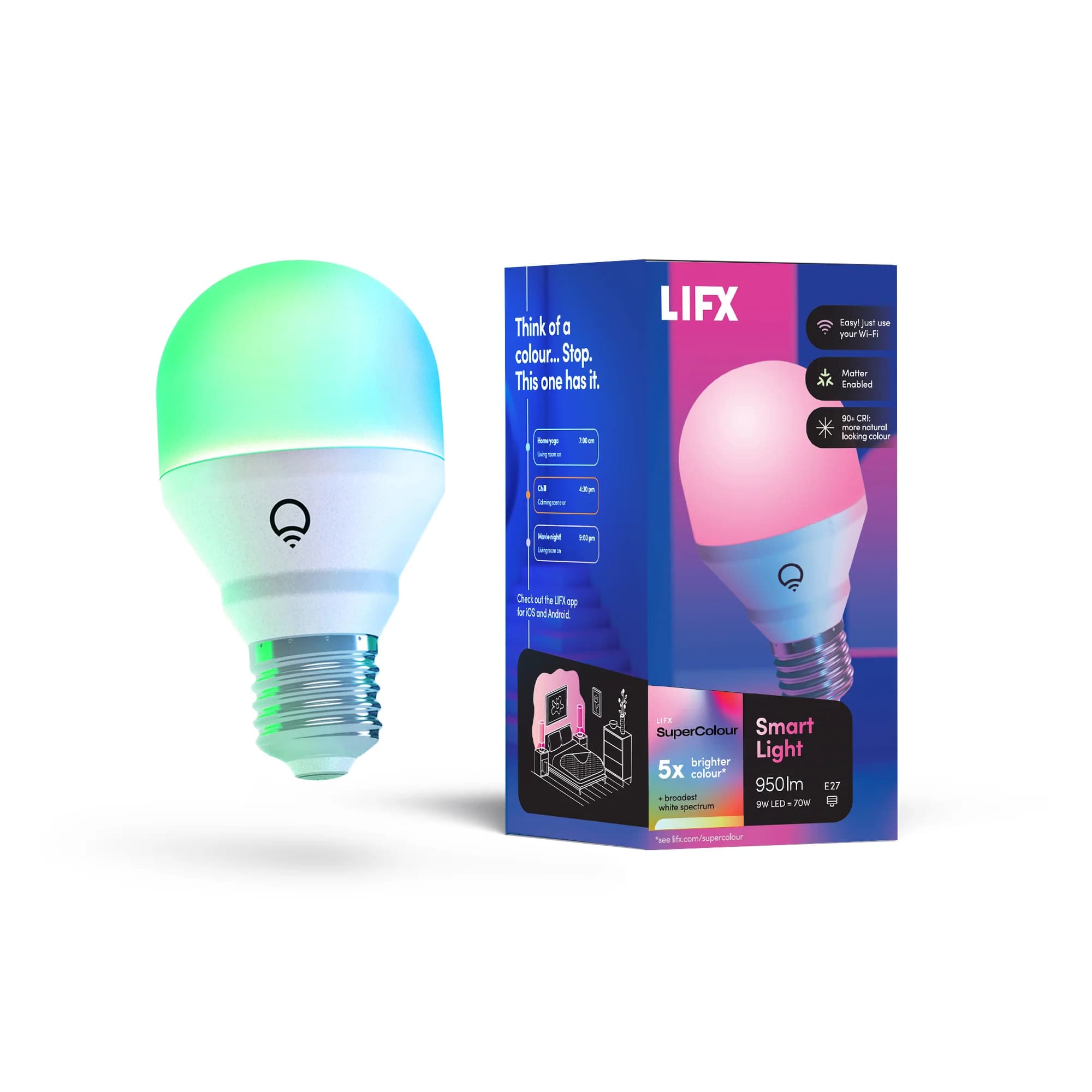 LIFX LIFX SuperColour 950 Lumens E27 Smart Light LFXA19950RGBWE27AU