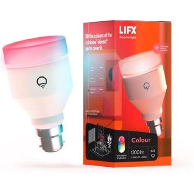 LIFX LIFX Colour 1200 Lumens A60 B22 Wi-Fi Controlled LED Bulb LHLA19B22AU