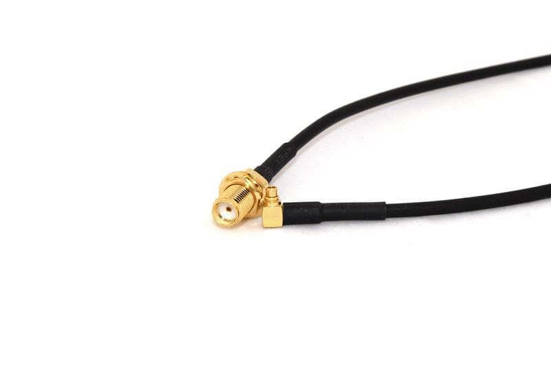 Go Wireless NZ SMA Female Bulkhead to MMCX Right Angle Pigtail P-10