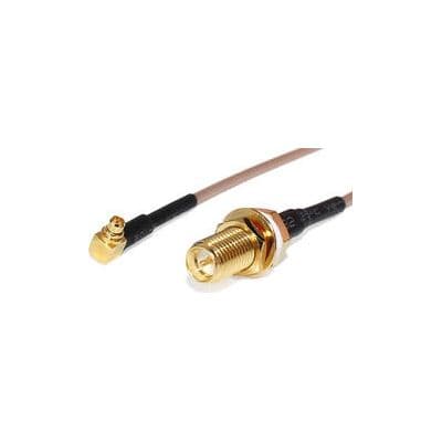 MikroTik MMCX RA to RP-SMA Female Bulkhead Pigtail P-61