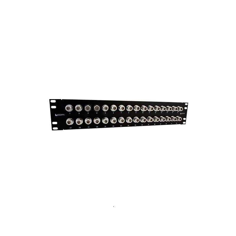 L-com L-com 3.5' (2U) Panel, 32 N-type 50 Ohm Couplers installed PR35N32BLK