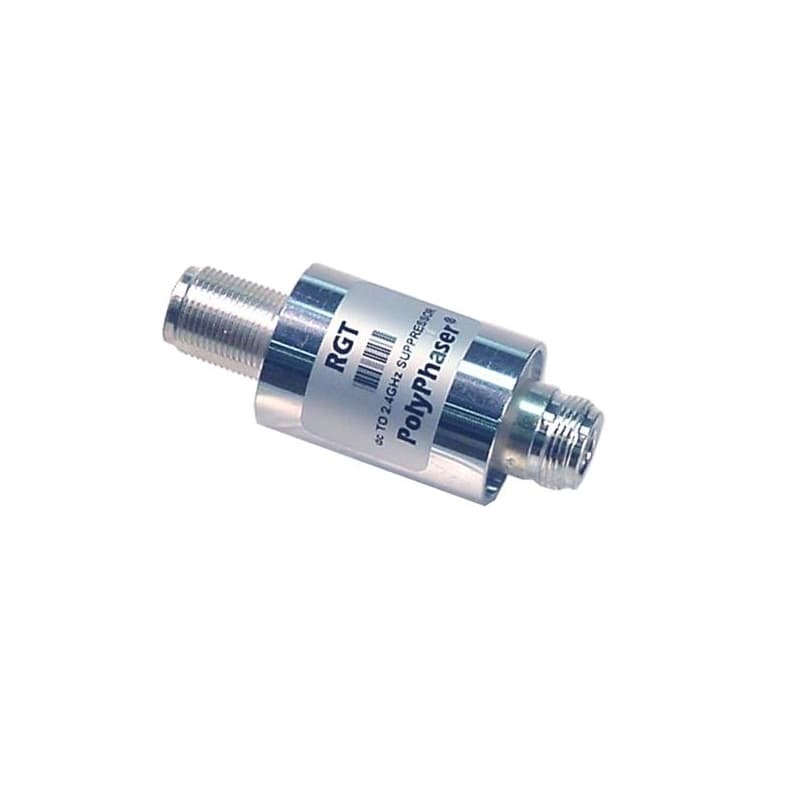 PolyPhaser PolyPhaser RGT Type N F/F Bulkhead Coaxial RF Surge Protector, DC - 2.4GHz, 50W, IP67, 60 V Max RGT