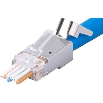 DYNAMIX DYNAMIX Cat6a STP External Ground Push Through Plug, 20pc Pack. RJ-45PTC6AS-20