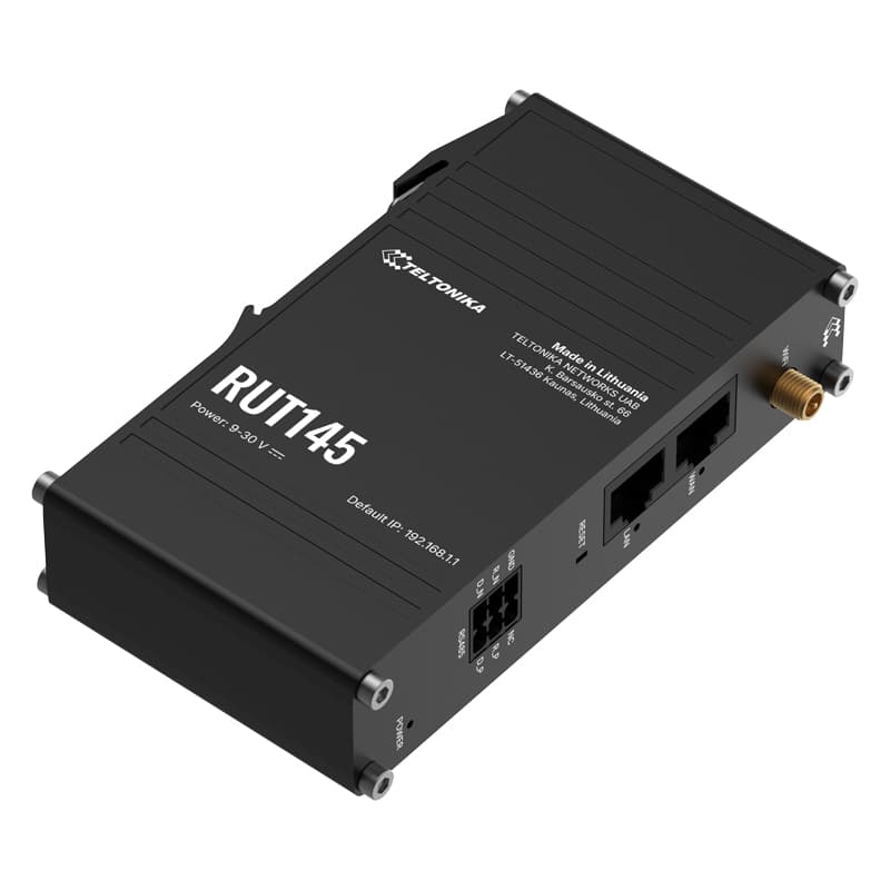 Teltonika Teltonika RUT145 DIN RAIL Wi-Fi Ethernet Router with direct serial-to-IP bridging via RS485 RUT145