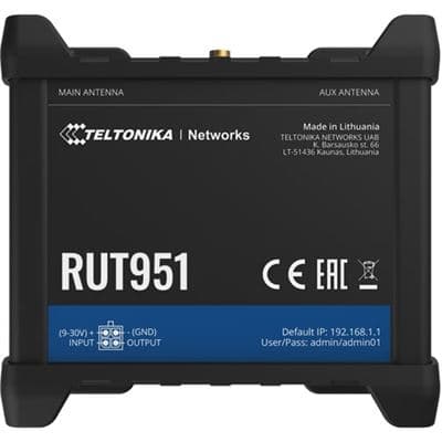 Teltonika Teltonika RUT951 Dual SIM 4G/LTE Wi-Fi Router with IO and Ethernet RUT951