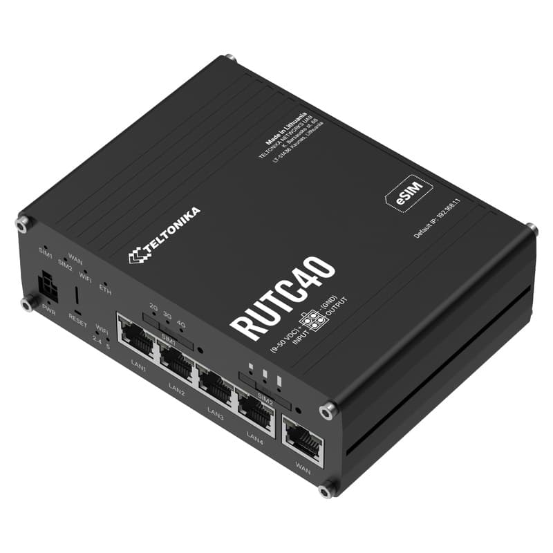 Teltonika Teltonika RUTC40 Global 4G Edge Router with WiFi 6, GPS and Docker Support RUTC40