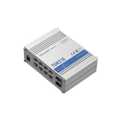 Teltonika Teltonika TSW210 8 Port Unmanaged Industrial Gigabit Switch with 2 SFP Ports TSW210