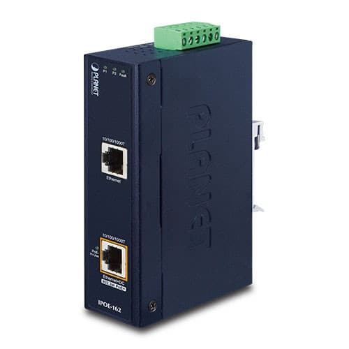 Planet PLANET IPOE-162 Industrial IEEE 802.3at Gigabit Power over Ethernet Plus Injector (Mid-span) AA037