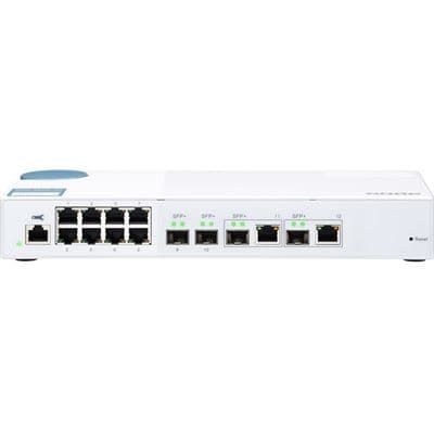 QNAP QNAP QSW-M408-2C, 8 port 1Gbps, 2 port 10G SFP+/ NBASE-T Combo, 2 port 10G SFP+, web management switch QSW-M408-2C