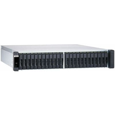 QNAP QNAP ES2486dc-2142IT-128G 4-Bay Enterprise ZFS NAS, SAS 12G/6G, Xeon D-2142IT 1.9GHz, 128GB RAM, 7-LAN (4 SFP+ / 3 RJ45 for Each Controller), 10G-ready, iSCSI, Storage pool with RAID 0, 1, 5, 6, 10, 50, 60, RAID TP, triple Mirror, max 512 GB RAM, PCI ES2486dc-2142IT-128G