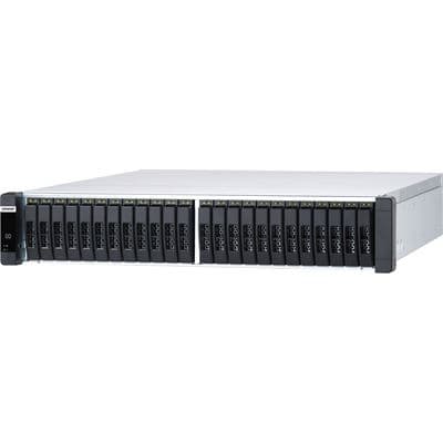QNAP QNAP ES2486dc-2142IT-96G 24-Bay Enterprise ZFS NAS, SAS 12G/6G, Xeon D-2142IT 1.9GHz, 96GB RAM, 7-LAN (4 SFP+ / 3 RJ45 for Each Controller), 10G-ready, iSCSI, Storage pool with RAID 0, 1, 5, 6, 10, 50, 60, RAID TP, triple Mirror, max 512 GB RAM, PCIe ES2486dc-2142IT-96G