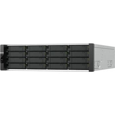 QNAP QNAP ES1686dc-R2-2142IT-96G 16-Bay Enterprise ZFS NAS, SAS 12G/6G, Xeon D-2142IT 1.9GHz, 96GB RAM, 14-LAN (4 SFP+ / 3 RJ45 for Each Controller), 10G-ready, iSCSI, Storage pool with RAID 0, 1, 5, 6, 10, 50, 60, RAID TP, triple Mirror, max 512 GB RAM, ES1686dc-R2-2142IT-96G