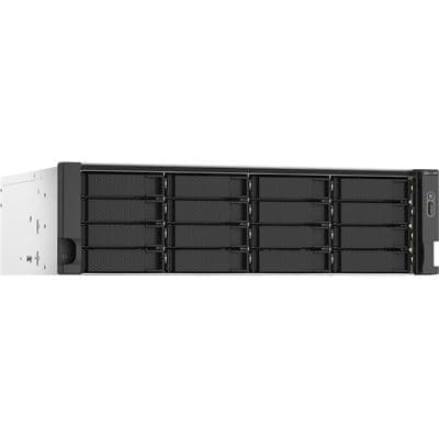 QNAP QNAP TS-1673AU-RP-16G 16-bay rackmount NAS, AMD Ryzen V1000 series V1500B 4C/8T 2.2GHz, 16GB DDR4 RAM (max. 64GB total, optional ECC RAM support), 2 x 2.5GbE LAN, optional 10GbE & M.2 NVMe/SATA SSD expansion via a PCIe, 2 x PCIe 3.0 x 4 slots, USB 3. TS-1673AU-RP-16G