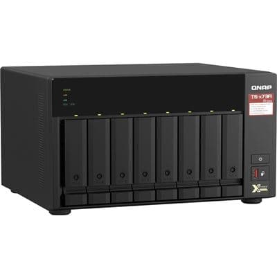 QNAP QNAP TS-873A-8G 8-bay NAS, AMD Ryzen V1000 series V1500B 4C/8T 2.2GHz, 8GB DDR4 RAM (2 x SODIMM slots, max. 64GB, optional ECC RAM support), 8x SATA 6Gb/s bays, 2x M.2 NVMe PCIe Gen3 SSD slots, 2 x 2.5GbE LAN, optional 10GbE, 2x PCIe 3.0 x 4 slots, U TS-873A-8G