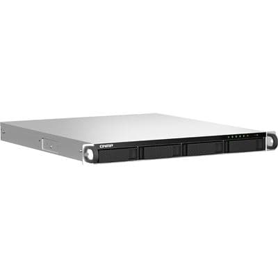 QNAP QNAP TS-464U-RP-8G 1U 4-Bay rackmount NAS, Intel® Celeron® N5105/N5095 quad-core, 8GB RAM onboard (not expandable), 4 x 3.5"/2.5" SATA 6Gb/s drive bays, 1 x PCIe Gen3 x2 slot, 2 x 2.5GbE, 1 x HDMI 1.4b, 2 x USB 3.2 Gen2 Type-A+ 2 x USB 2.0, 2 x 250W TS-464U-RP-8G