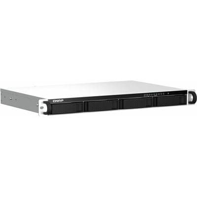 QNAP QNAP TS-464eU-8G 1U 4-bay short depth 12" rackmount NAS, Intel® Celeron® N5105/N5095 quad-core, 8GB RAM onboard (not expandable), 4 x 3.5"/2.5" SATA 6Gb/s drive bays, 2 x M.2 PCIe Gen3 x1 slots, 2 x 2.5GbE, 2 x USB 3.2 Gen2 Type-A + 2 x USB 2.0, 1 x TS-464eU-8G