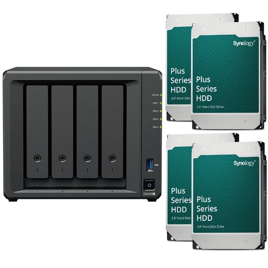 Synology Synology DS425+ Desktop 4 Bay NAS RTG (16Tb) 4x Synology Plus Series 4Tb SS567-4416S