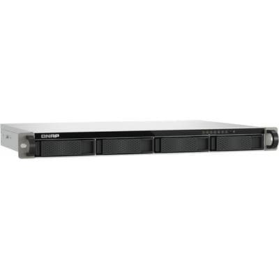 QNAP Qnap TS-433eU 4-Bay quad-core 2.0 GHz short-depth 1U rackmount NAS with 100W power supply, 4GB RAM (not expandable), SATA 6Gb/s, 2 x 2.5 GbE LAN, Container Station TS-433eU
