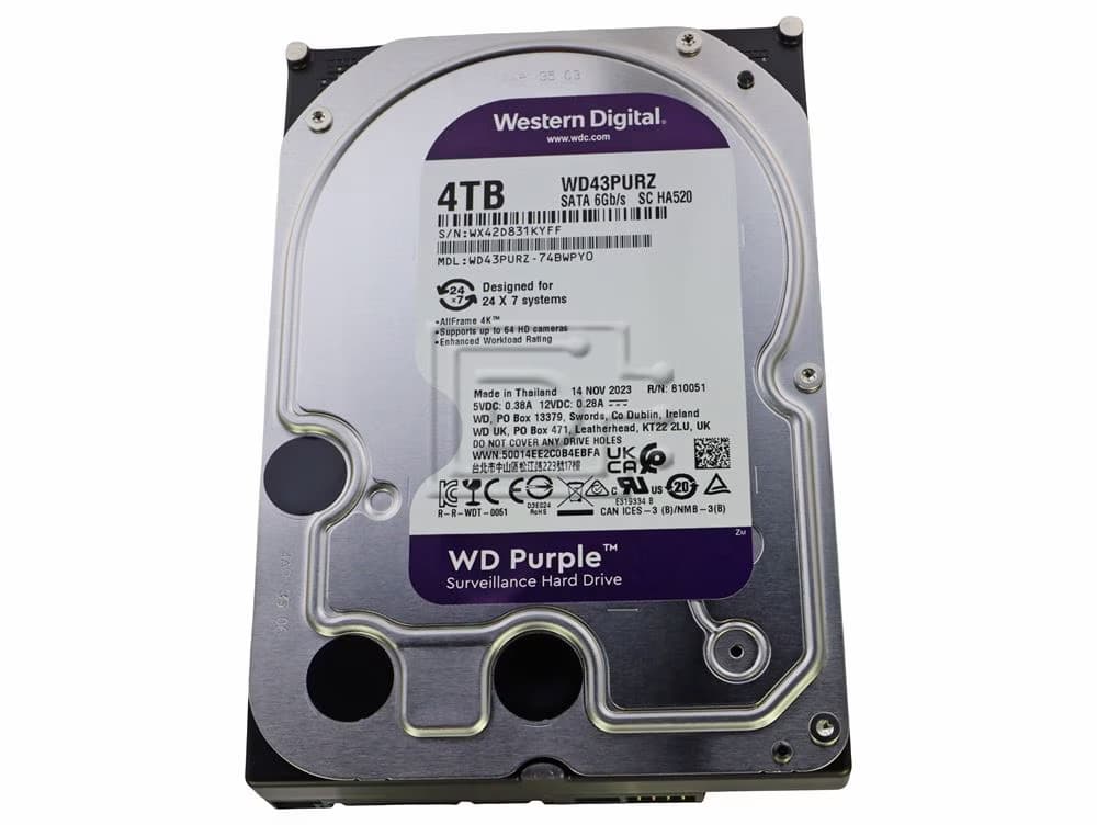 WD WD Purple 3.5" Surveillance HDD 4TB WD43PURZ