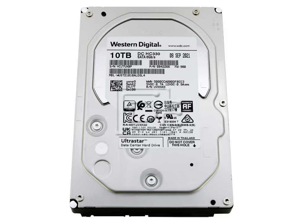 WD Western Digital Ultrastar 3.5" DC HC330 10TB WUS721010ALE6L4