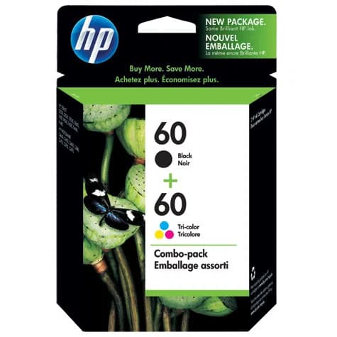 HP HP 60 B+C COMBO-P INK CARTS CN067AA 1035526