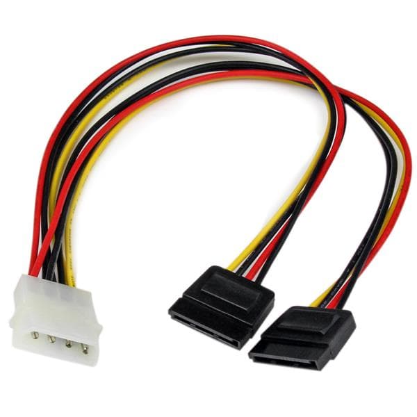 StarTech.com StarTech.com 12 LP4 to 2x SATA Power Y Cable Adapter 1581461