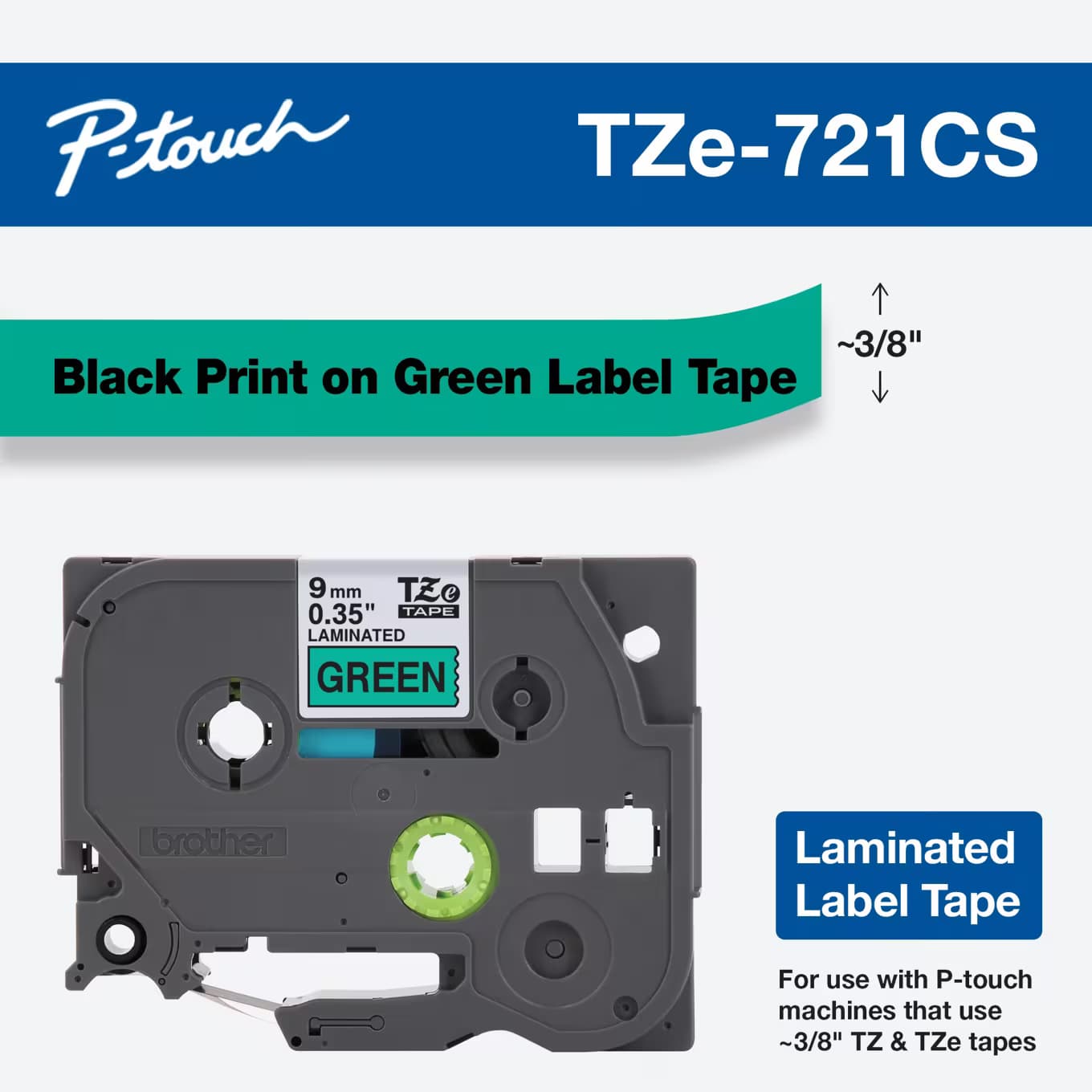 BROTHER BROTHER TZE-721 - 9 mm Black-Green 1676467