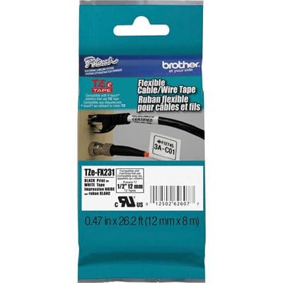 BROTHER BROTHER TZEFX231 : Laminated tape black on white 1711184