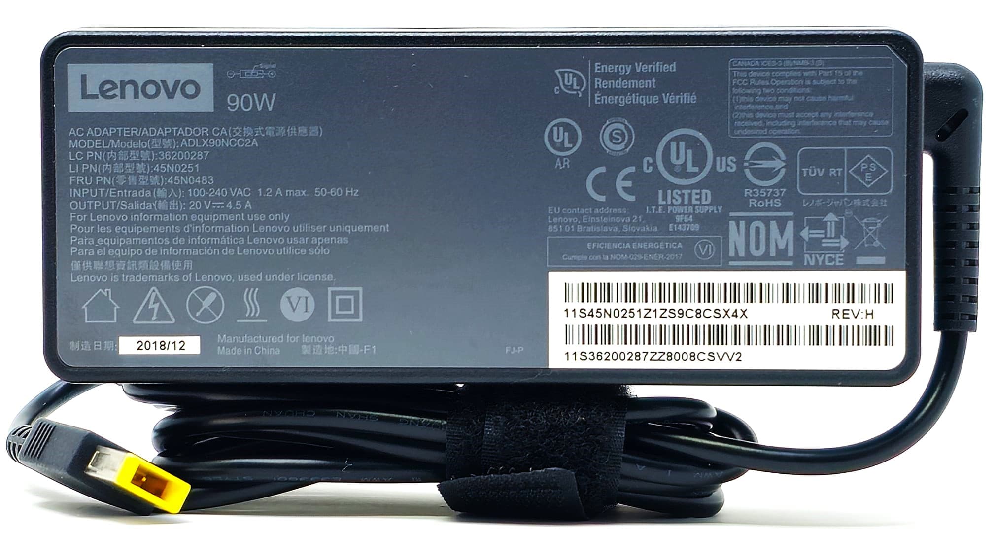 LENOVO LENOVO ThinkPad 90W AC Adapter (slim tip) 1990078