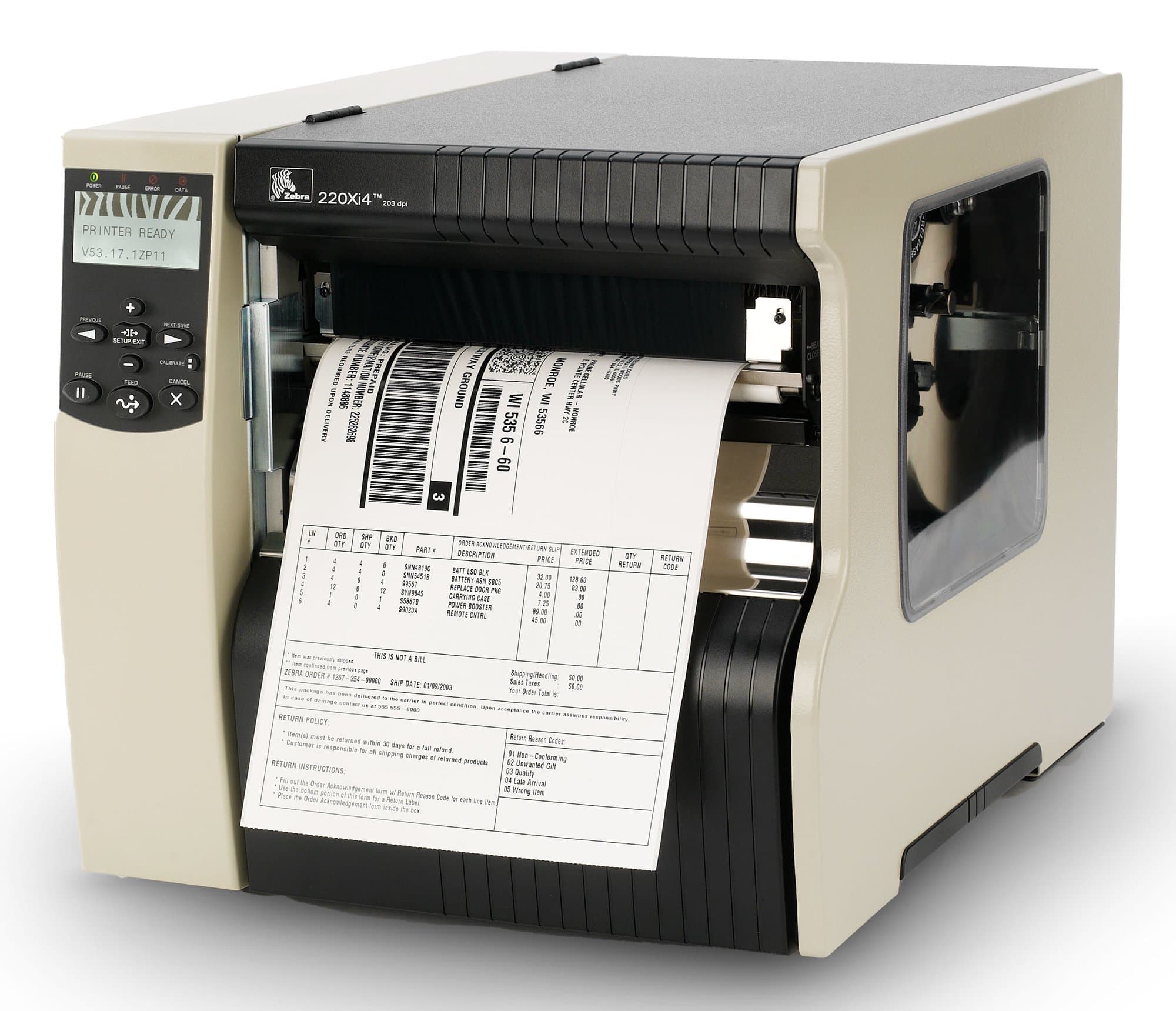 ZEBRA ZEBRA 220XI4 203DPI SER/PAR/USB/ETH 2914880