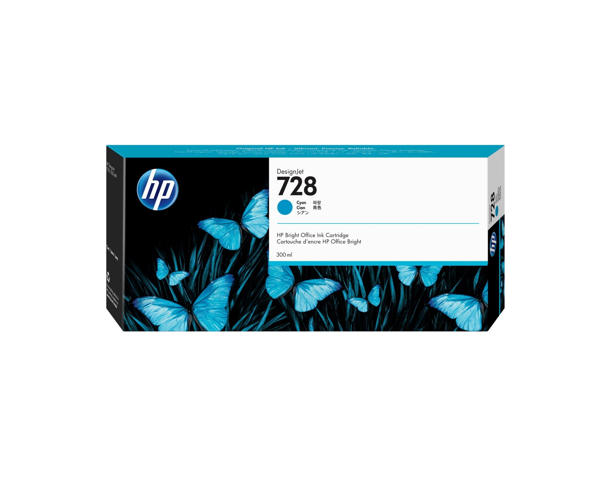HP HP 728 300-ml Cyan Ink Crtg 3141704