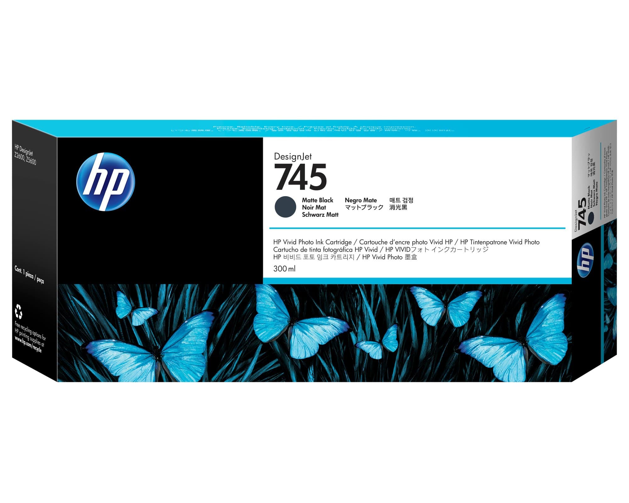 HP HP INK CARTRIDGE NO 745 MATTEBLACK 300ML 3294107