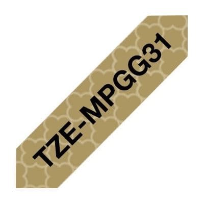 BROTHER BROTHER TZEMPGG31 12MM BLACK ON GOLD TAPE 3444313