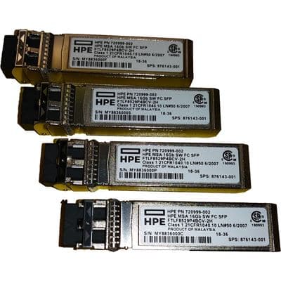 Hewlett Packard Enterprise Hewlett Packard Enterprise HPE MSA 16Gb SW FC SFP 4pk XCVR 3694741