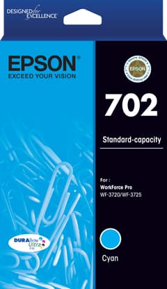 EPSON EPSON 702 STD CYAN DURABRITE INK 3740516