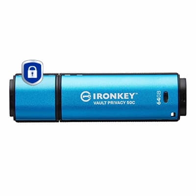 KINGSTON KINGSTON 64GB USB-C IronKey Vault P 50C AES-256 5700583