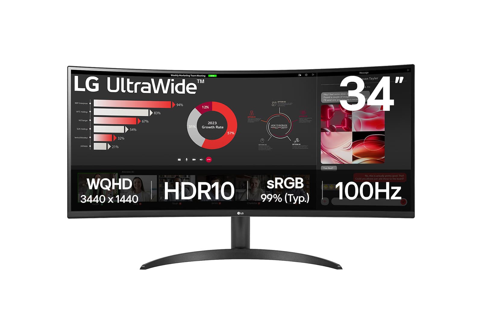 LG LG 34WR50QK 34 100HZ QHD MONITOR 3Y 6323180