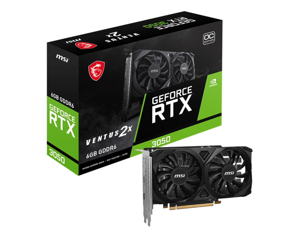 MSI MSI GeForce RTX 3050 VENTUS 2X E 6G OC 6338488