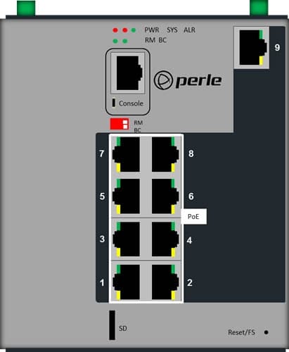PERLE PERLE IDS-509PP8 Ethernet Switch 6493947