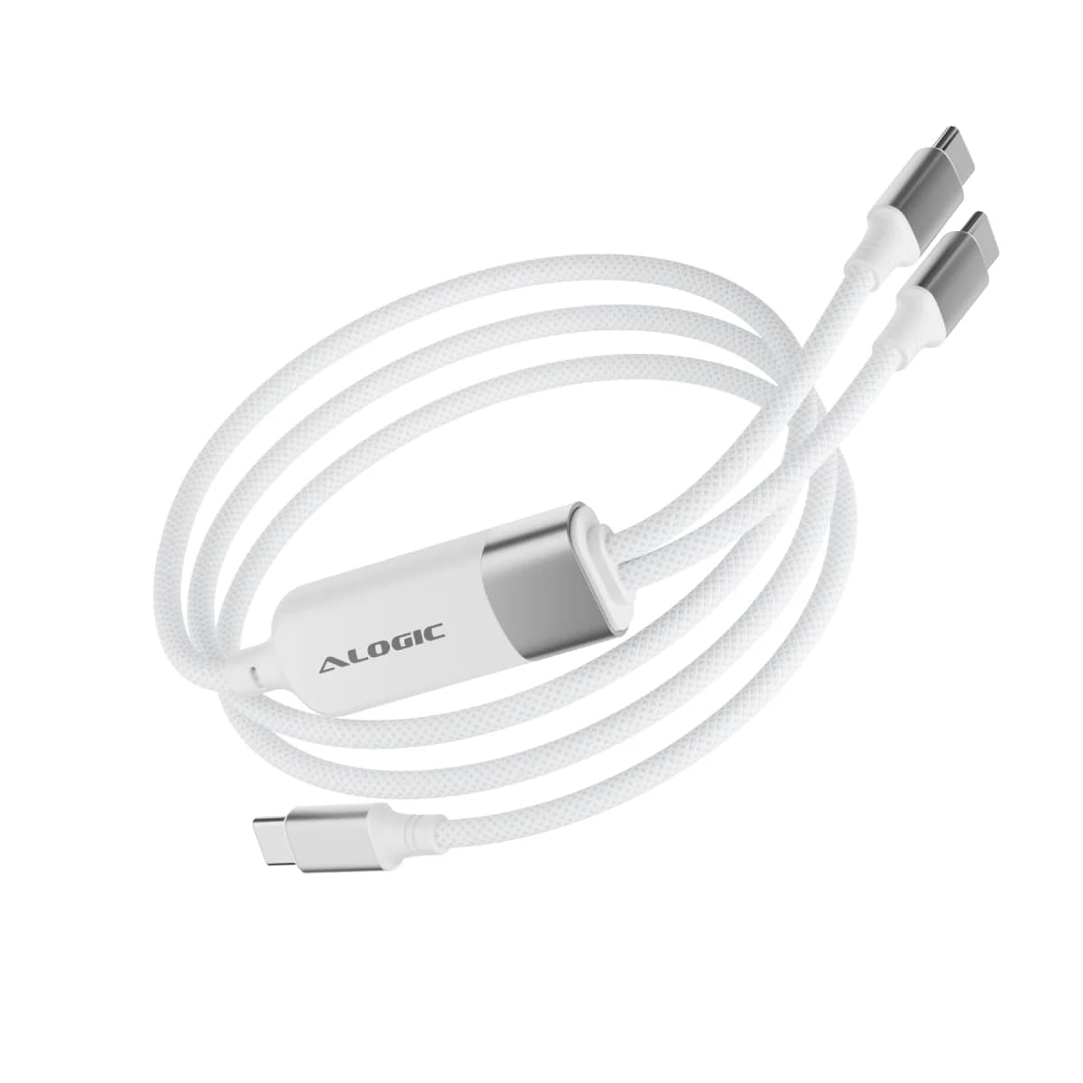 ALOGIC ALOGIC Splt 2-in-1 USB-C to C Chrg Cbl 100W Wht 6708738