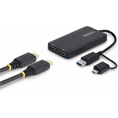 StarTech.com StarTech.com USB to Dual HDMI Adapter 4K30Hz + 1080p 6830100