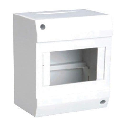 Tradesave TRADESAVE Surface Mounted DIN Rail Enclosure, 8 pole, Moulded base TSDRE8S